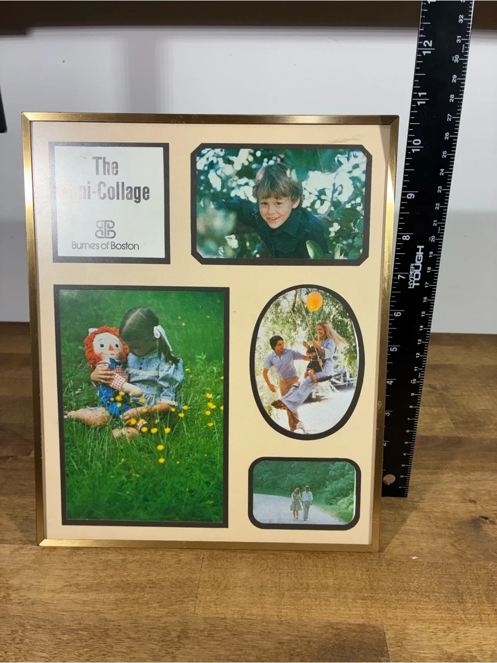 Vintage Burnes of Boston The Mini-Collage Gold 5 Photo Frame 1980s